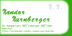 nandor nurnberger business card
